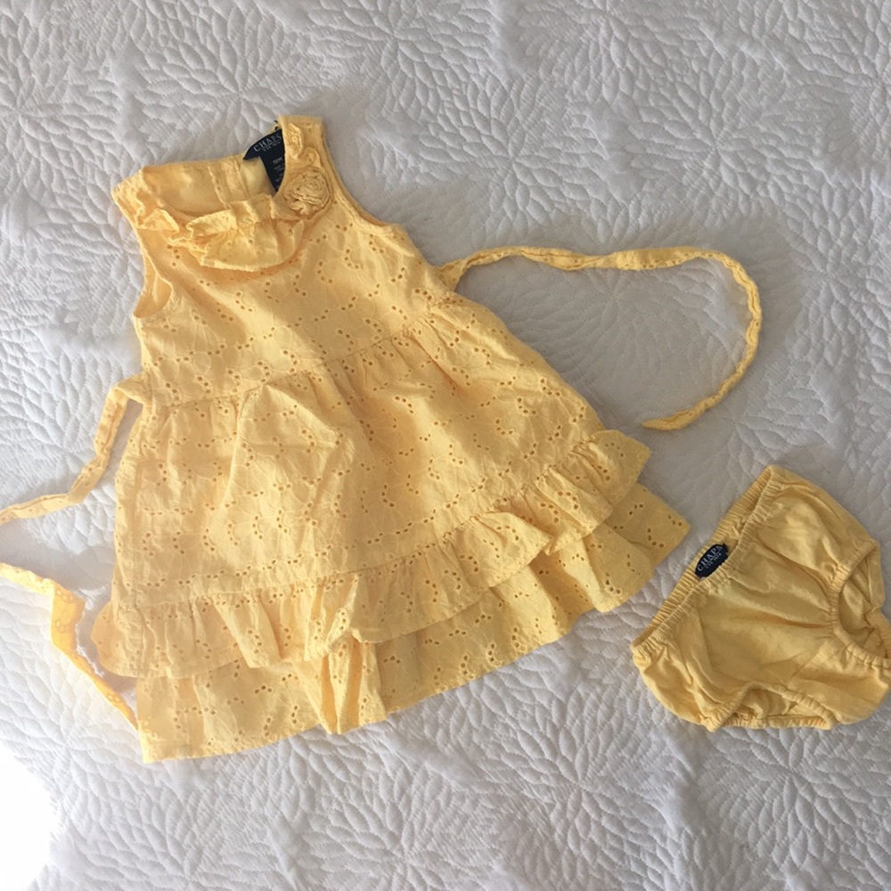 Yellow Eyelet Dress